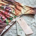 Hot As Hell Orange Tan Snake Floral High Rise Bikini Bottoms NEW Photo 2