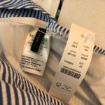 J.Crew Ruched One-Shoulder One-Piece Swimsuit Seersucker Striped Blue White 22 Photo 4