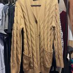 Merokeety  Khaki Cable Knit Cardigan Photo 0