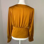 J.Crew  burnt orange v-neck button up long sleeve top size 4 Photo 5