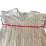 Molly Bracken Womens White Eyelet Embroidered Ruffle Sleeve V Neck Dress S Photo 3