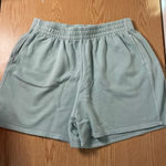 DKNY New Women’s Sport Sweatshirt Shorts Pockets Stretchy Blue size Medium Photo 0