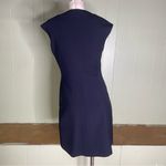 Ted Baker  Navy Textured Blue Zip Shift Dress Size‎ 1 Small 4 Photo 9
