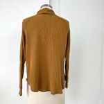 Everlane Waffle Knit Turtleneck Top Long Sleeve Organic Cotton Amber Size S Photo 3