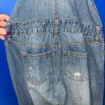 American Rag Cie distressed blue jean overalls size 1/XS Photo 3