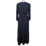 Venus  Black Tiered Boho Maxi Dress Size 4 Black Embroidered Beaded Boho Dress Photo 2