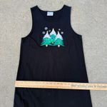 Vintage 90s Westbound Christmas Trees Snowflakes Embroidered Long Black Dress S Photo 8