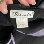 TESSUTO Floral Dress SMALL black PURPLE short sleeves Photo 7