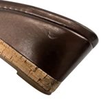 Talbots Women's Wedge Sandals Size 9.5 Copper Brown Leather Open-Toe Slip-On Photo 10