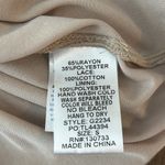 Umgee  Beige Floral Embroidered boho empire waist V neck flowy‎ dress size small Photo 5