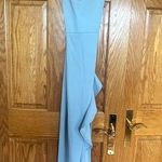 Windsor - Aqua Blue Spaghetti Strap Prom Dress Photo 0