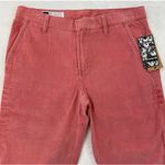 Hurley Women's Lowrider Boyfriend Corduroy Pants Size 5 Pink Relaxed Fit Photo 2