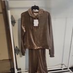 Magaschoni  Taupe Y2K Velour Hoodie Set Size XS Photo 4