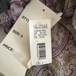 American Vintage VTG La Belle Midi Dress Size 9 Purple Paisley V Neck Flutter Sleeve Fairy Photo 3