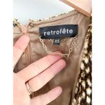 Retrofête Retrofete | Eleanor Velvet Snake-Print Cocktail Dress | Gold Snake | Sz XS Photo 6