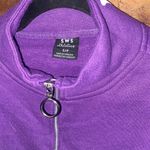 SWS Athletics Purple Super Diva Quarter Zip Crop Sweatshirt Women's Size Small Photo 3