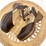 Dansko Sam Clog Teak Brown Leather Ankle Strap Size 38 Photo 0