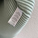 Calvin Klein Jeans Top Ribbed Light Mint Green Collar Academia Button Crop Small Photo 5