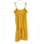 Lulus  Charm and Charisma Burnout Floral Midi Dress in Mustard Yellow XL‎ Photo 6
