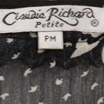 Vintage Claudia Richard Black Sheer Butterfly Print Button Top Fairy Y2K Size PM Photo 3