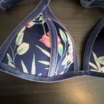 Victoria's Secret NWOT  Bikini Top‎ Velvet Floral Triangle Tropical Swim Small Photo 2