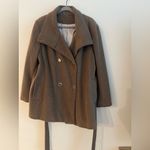 Calvin Klein Taupe Wool Blend Belted Coat Women’s XL/XXL (Size Tag Removed) Photo 8