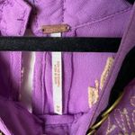 Free People  Sunset Kisses Embroidered‎ Lilac Sheer Tunic Top women’s medium Photo 6