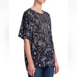 IRO Jeans Nkome Printed Paisley Tissue Linen Short Sleeve Crewneck T-Shirt XS Photo 7