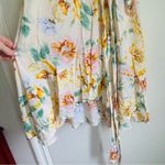 Old Navy Yellow Floral Ruffle Wrap Midi Dress NWT M Photo 7