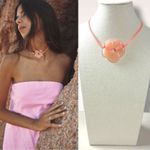 Free People Baby Flower Cord Choker Pink NWT Necklace Stone Bohemian Retro 70s Photo 2