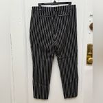 Soho  Apparel Black And White Striped Pull On Ankle Pants Size 1X Photo 3