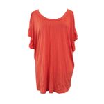 White Birch  coral ruched back top with flutter sleeves, size XL Photo 2