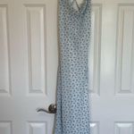 Cowl neck Floral maxi dress Blue Photo 3