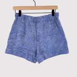Koch Womens Shorts Blue Mid Rise Argyle Diamond Pull On Casual Boho USA Small Photo 1