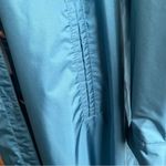 Fleet Street Vintage 80s Teal Blue Trench Coat Long Raincoat Size 10 Button Down Photo 4