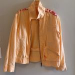 J Jill Linen Lyocell Blend Zip Up Casual Jacket Pale Orange Size Medium Photo 4