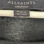 All Saints side ruched cowl neck M black stretch batwing dolman sleeve dress Photo 4