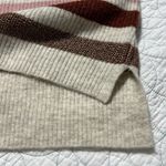 Retrelogy size medium women’s pullover hi low knit striped sweater gold accents Photo 8