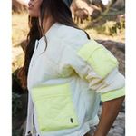 Free People Outta Left Field Jacket in Neon Green Size Small Photo 12