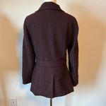 Calvin Klein Brown Wool Pea Coat with Classic Lapels useable but worn Photo 2