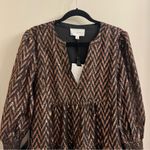 NWT Pomander Place Metallic Ikat Kenzo Dress XXL Black Photo 5