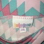 LuLaRoe  Skirt Azure in Geometric Aztec Pattern Sz 2X NWT Pastel Pink Green White Photo 6