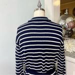 Talbots  Supersoft Cashmere Belted Striped Sweater Cardigan Medium NWT Photo 5