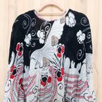 Dress Barn  Womens Blouse Size 22/24 3X Black White Abstract Boho Chic Lightweight Photo 7