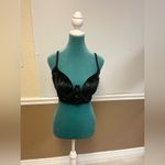 Victoria's Secret Victoria’s Secret Dream Angels Longline Bra Black Velvet Shimmer Lightly Lined Photo 1
