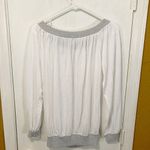 Saverio Palatella women's size 44 IT shiny lurex scoop neck long sleeve thin top White Size L Photo 4