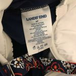 Lands' End Tankini Top Underwire Removable Pads Geometric Navy Blue Orange 6P Photo 2