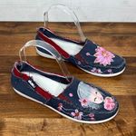 Alaku Canvas Painted Slip On Boat Shoe Size 9 Photo 1