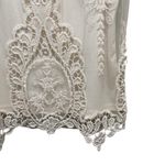 Cynthia Rowley  Lace Mesh Embroidered Sleeveless Blouse Ivory Womens Size Medium Photo 5