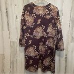 Amanda & Chelsea Chelsea & Theodore Faux Suede Brown Floral Jacket Womens Size M -Brown Tan Ivory Photo 3